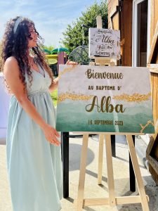 Plaque de bienvenue dégradée