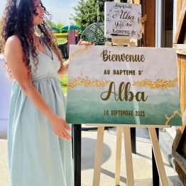 Plaque de bienvenue dégradée