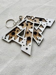 Porte clé Noël en bois