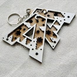 Porte clé Noël en bois