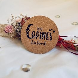 Dessous de verre en liège - Les copines d'abord