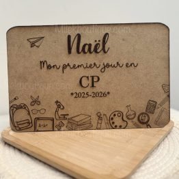 Plaque personnalisée rentrée scolaire – Mon premier jour en classe | Souvenir photo enfant