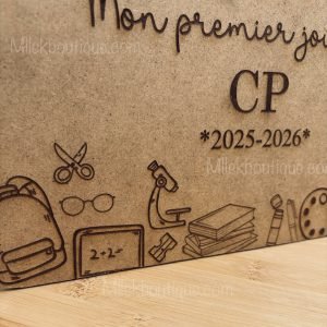 Plaque personnalisée "Mon premier jour en classe" – Photo souvenir rentrée scolaire enfant