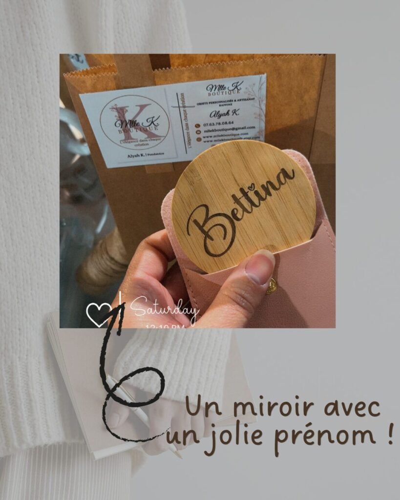 Miroir personnalisé salon commercial de Wattrelos