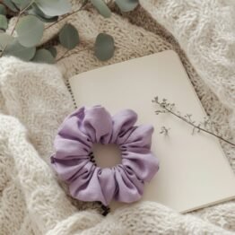 Chouchou violet lilas fait main