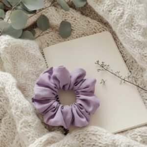 Chouchou violet lilas fait main