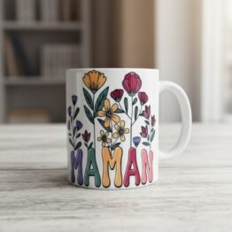 Mug fleuris maman